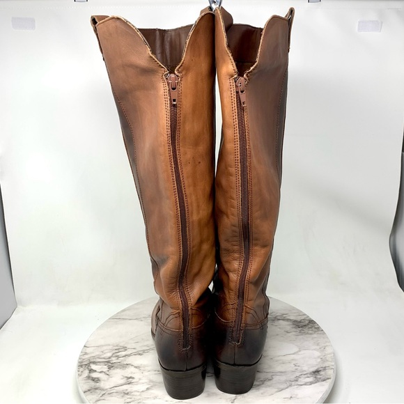 Arturo Chiang Georgex Leather Knee-High Boots 10 Rustic Bohemian Classic Preppy - Picture 5 of 16